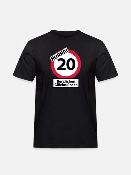 Hurrah 20 Birthday - Congratulations - Men's Workwear T-Shirt - black