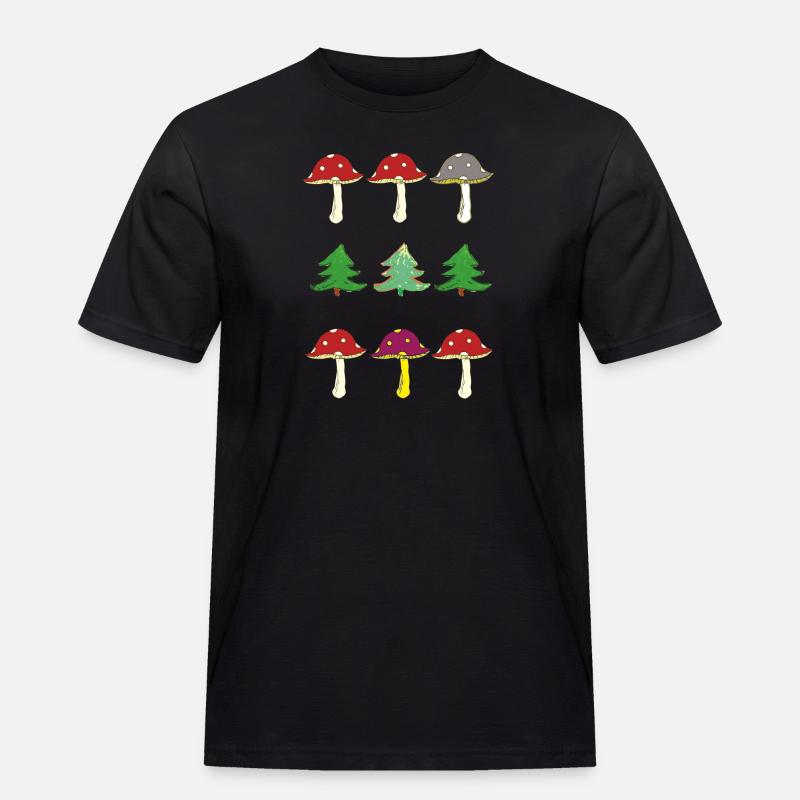 Toadstools and forest - Men's Workwear T-Shirt - black