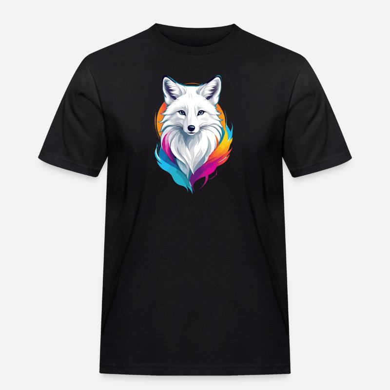 Polarfuchs - Männer Workwear T-Shirt - Schwarz
