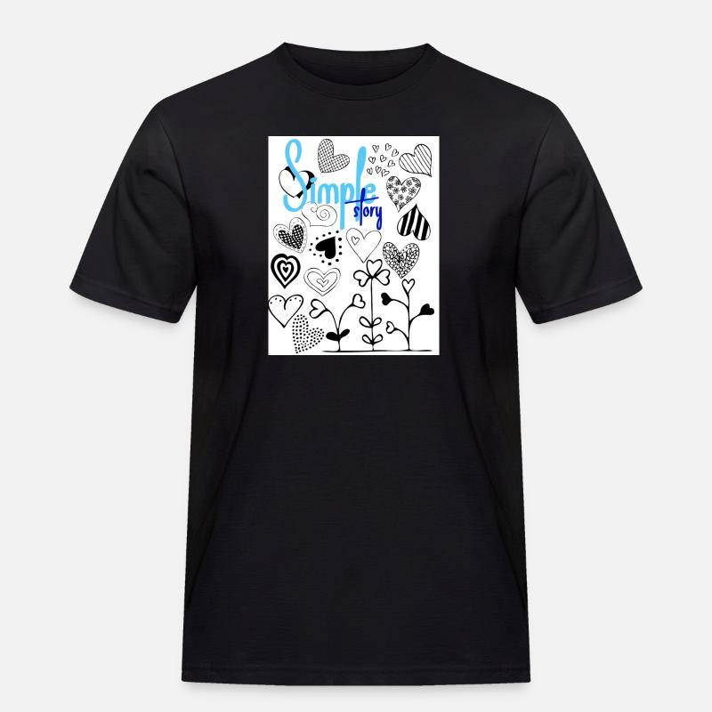 Einfache Geschichte. - Männer Workwear T-Shirt - Schwarz