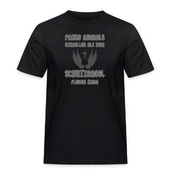 Guardian angel - Men's Workwear T-Shirt - black - Front - AI Model Male 178 light (178cm)