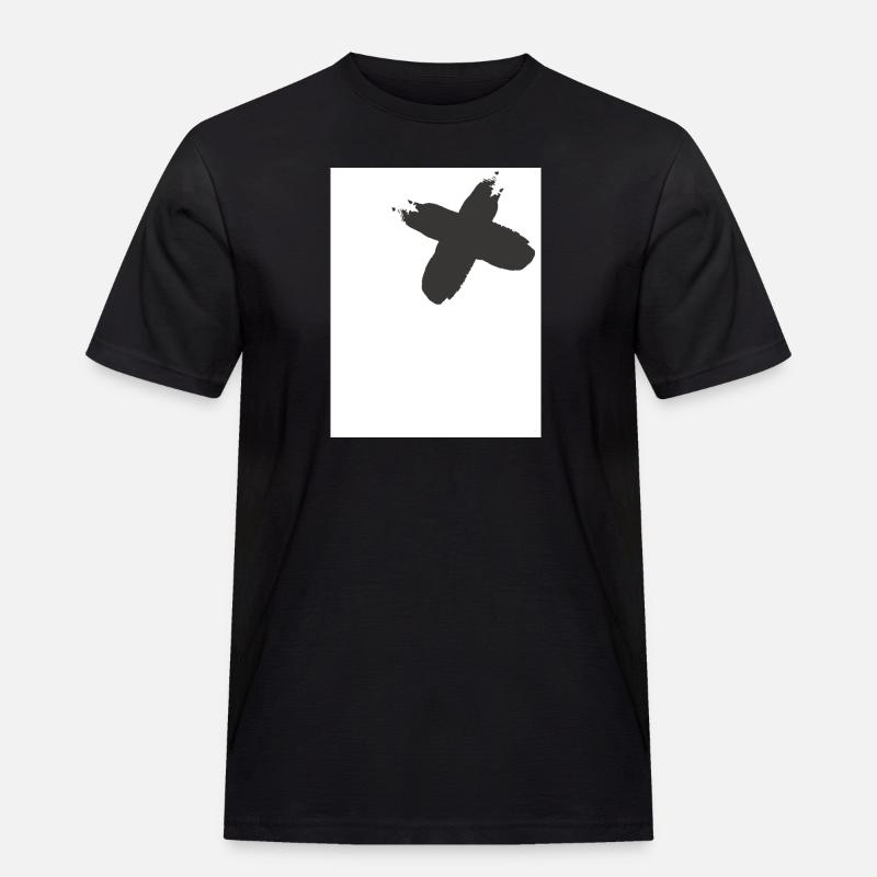N Fronting - Männer Workwear T-Shirt - Schwarz