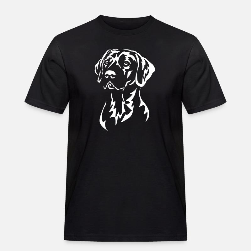 Rhodesian Ridgeback Head "Black Edition" - Men's Workwear T-Shirt - black