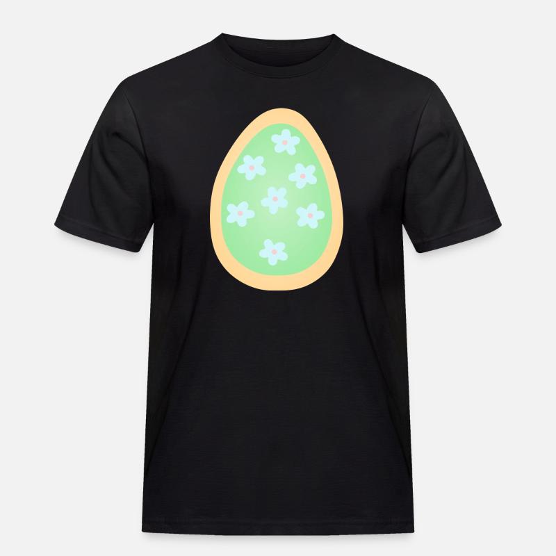 Pastel Floral Egg Pattern - Men's Workwear T-Shirt - black
