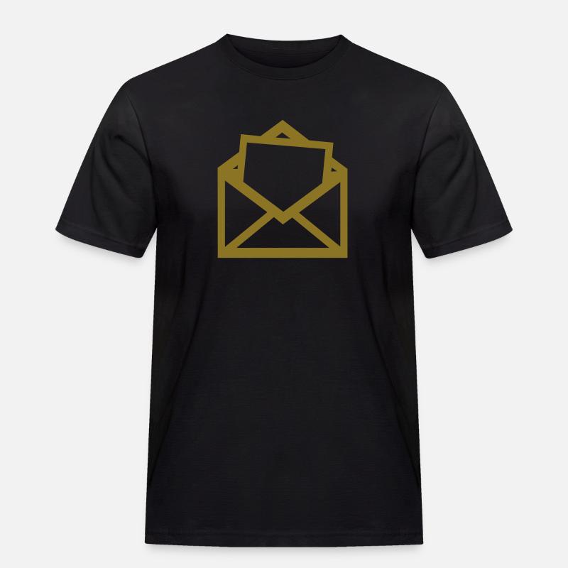 Brief – Post - Männer Workwear T-Shirt - Schwarz