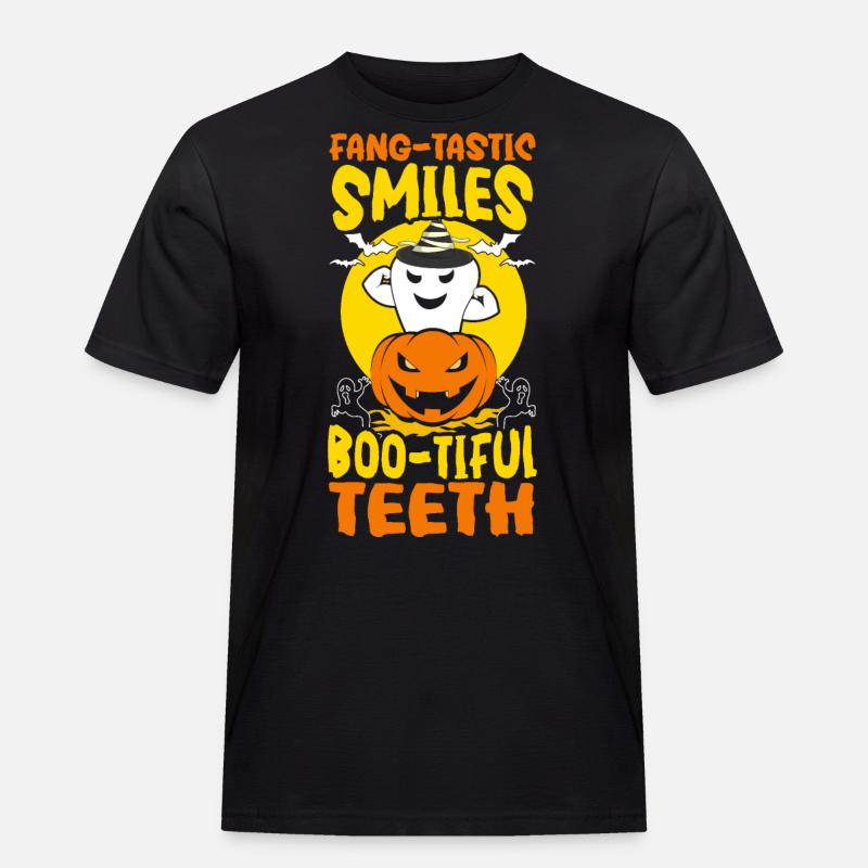 Catch-tastic smile, evil teeth! - Men's Workwear T-Shirt - black