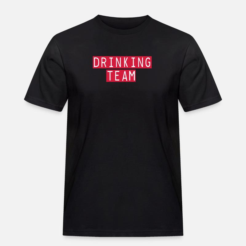 drinking team - Männer Workwear T-Shirt - Schwarz