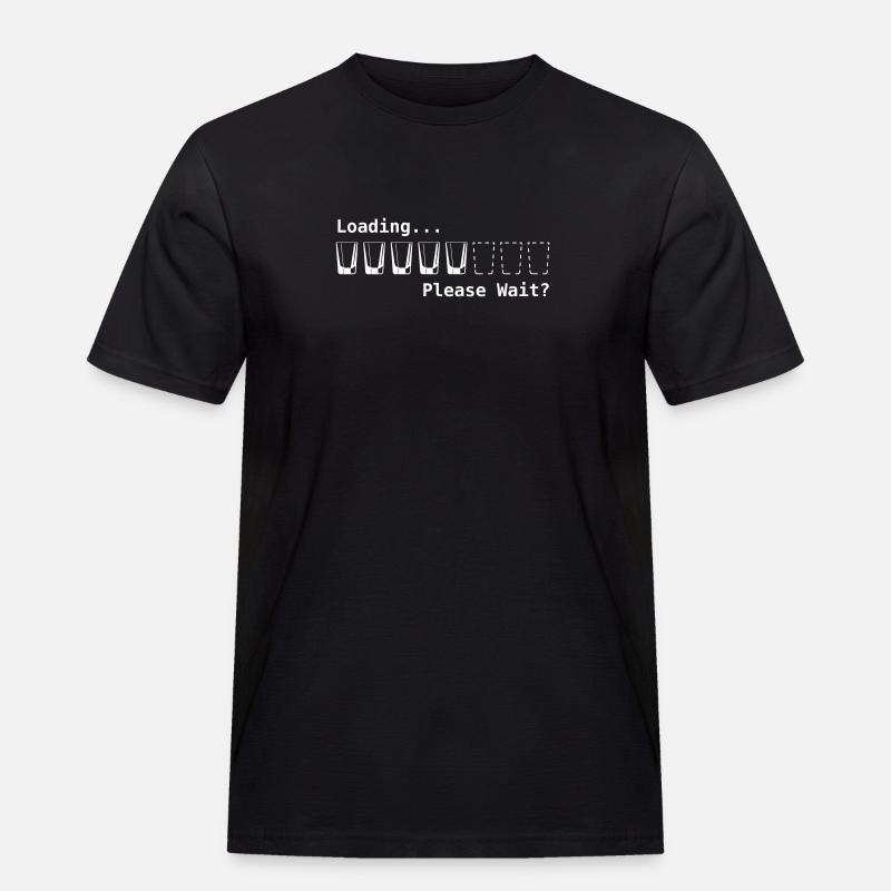 loading please wait - Männer Workwear T-Shirt - Schwarz