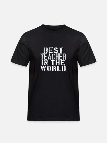 Bester Lehrer der Welt - Männer Workwear T-Shirt - Schwarz