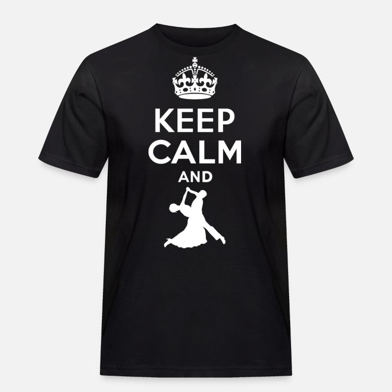 Keep Calm - Walzer tanzen - Männer Workwear T-Shirt - Schwarz