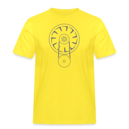 Aircool fan t-shirt gold - Arbets-T-shirt herr