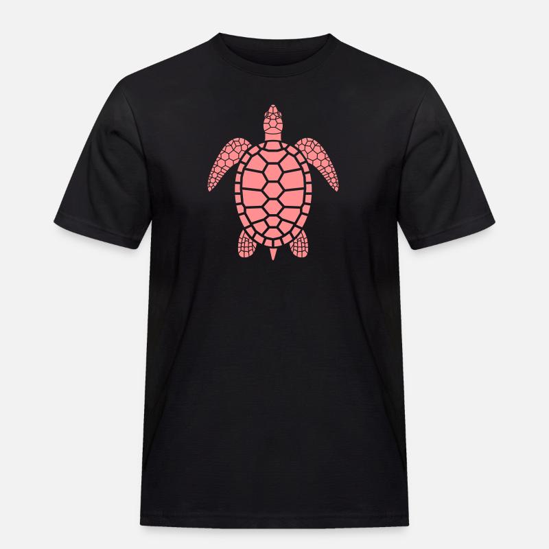 Turtle - Männer Workwear T-Shirt - Schwarz