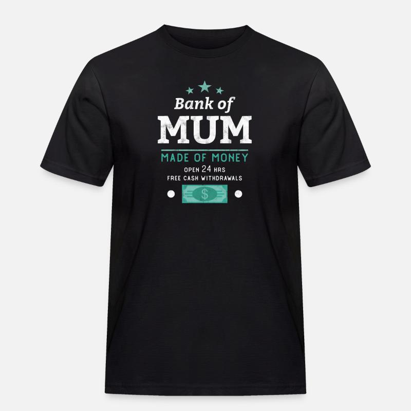 Bank der Mutter - Männer Workwear T-Shirt - Schwarz