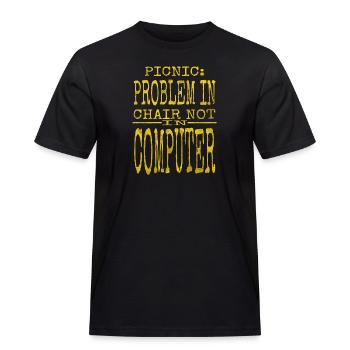 Piratage de codes informatiques Programmation Citation amusante - T-shirt Workwear homme - noir - Devant - AI Model Male 178 light (178cm)