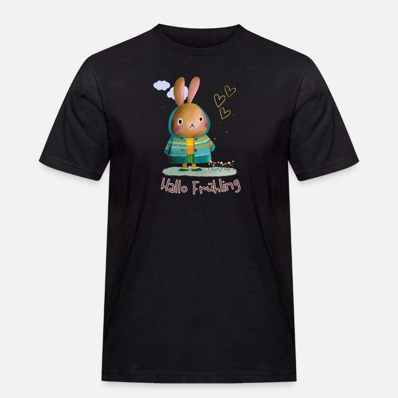 Spring | Easter | Happy Easter | Illustration - Men's Workwear T-Shirt - black