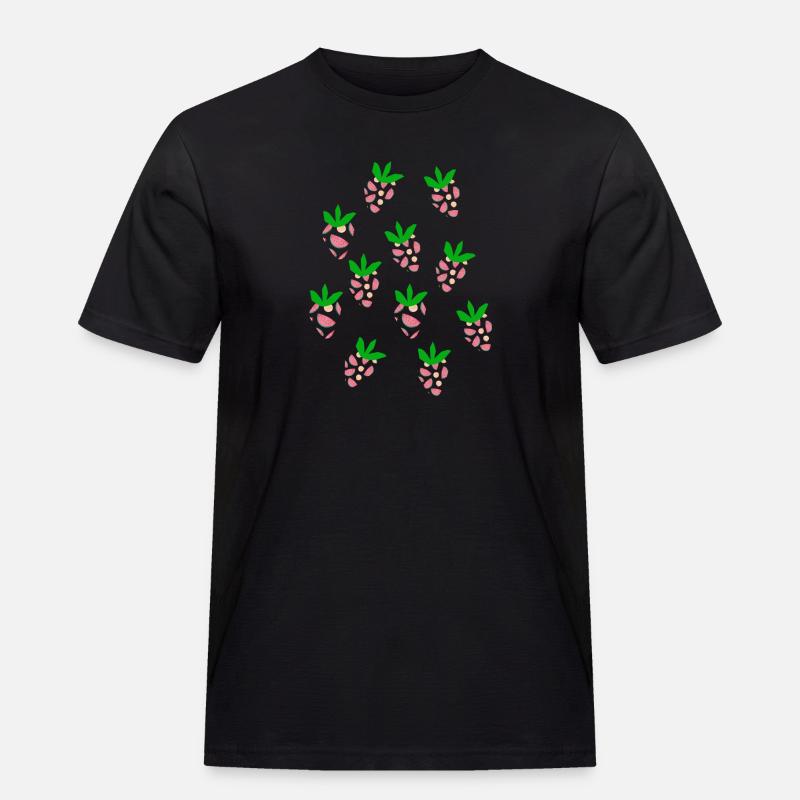 Melone oder Erdbeere? - Männer Workwear T-Shirt - Schwarz