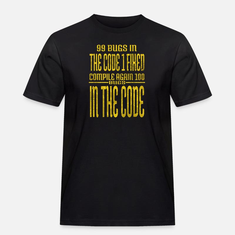 frontend developer computer programming present - Männer Workwear T-Shirt - Schwarz