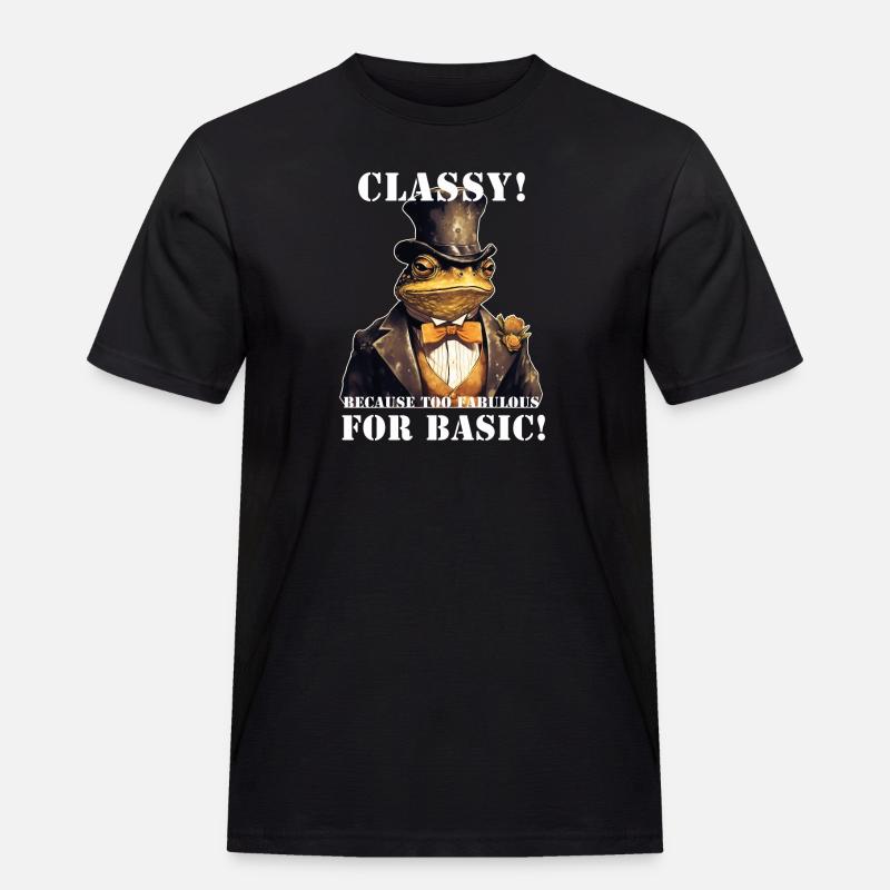 Frosch Steampunk - Männer Workwear T-Shirt - Schwarz