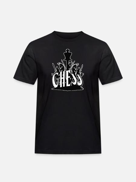 Schach Design - Männer Workwear T-Shirt - Schwarz
