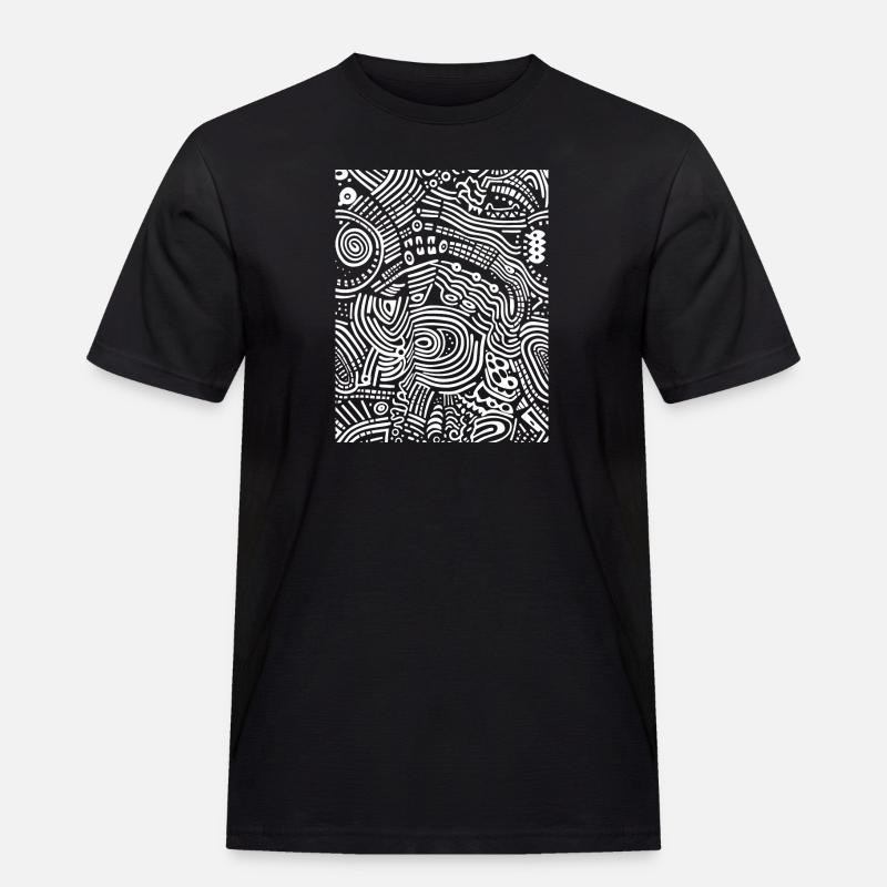 Grafik - Männer Workwear T-Shirt - Schwarz