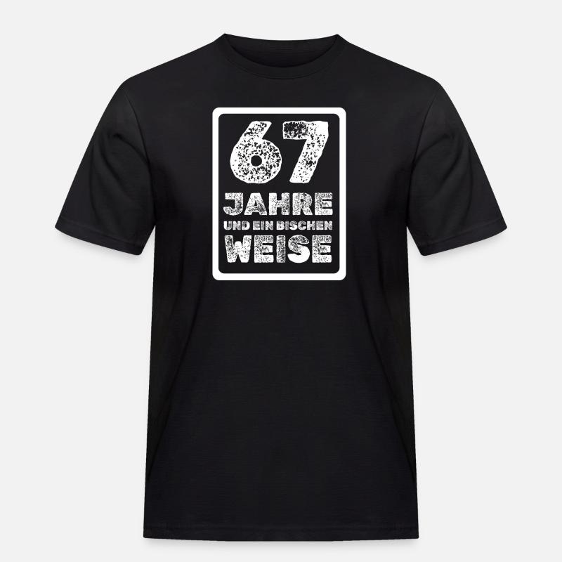 Alter 67 - Männer Workwear T-Shirt - Schwarz