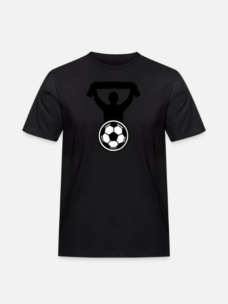Fussball Fan - Männer Workwear T-Shirt - Schwarz