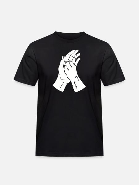 tierpfote hand - Männer Workwear T-Shirt - Schwarz