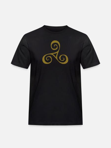 Triskele - Männer Workwear T-Shirt - Schwarz