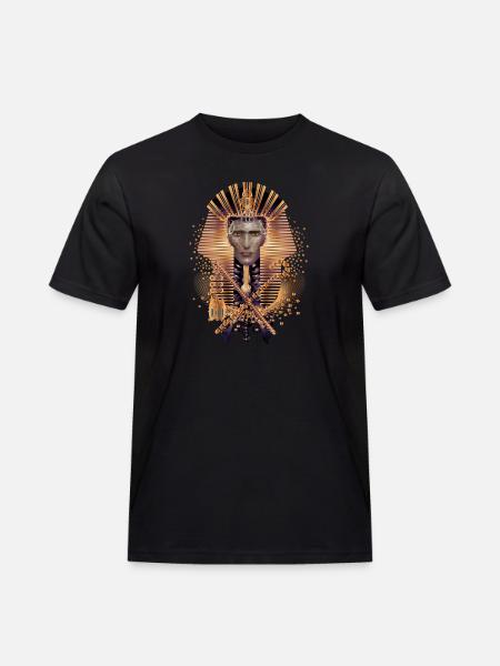 kunstfærdigt portræt af egyptisk konge med maske - Herre Workwear T-Shirt - sort