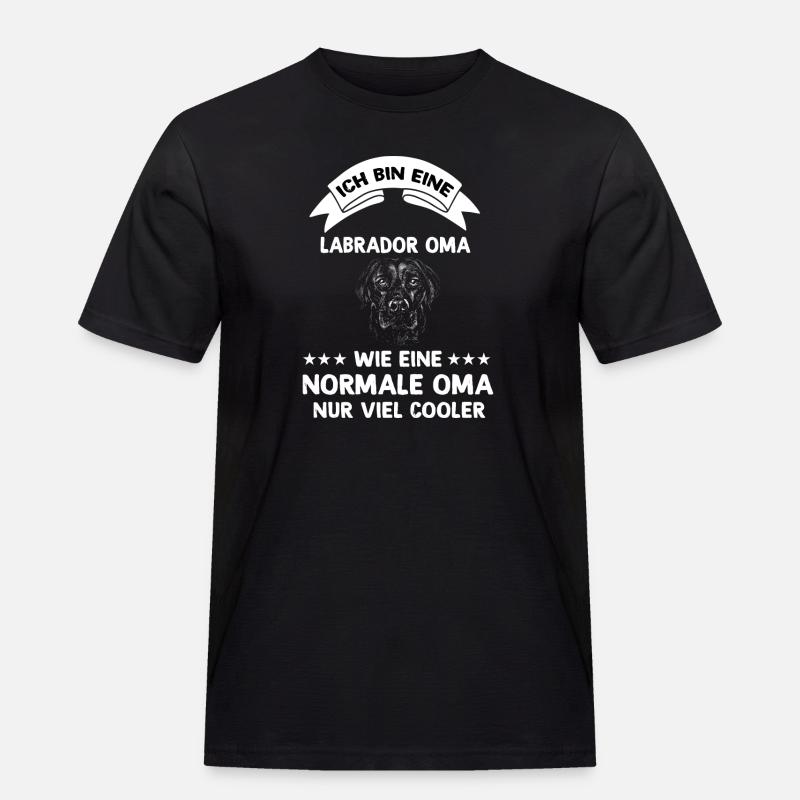 Ich bin eine Labrador Oma - Männer Workwear T-Shirt - Schwarz