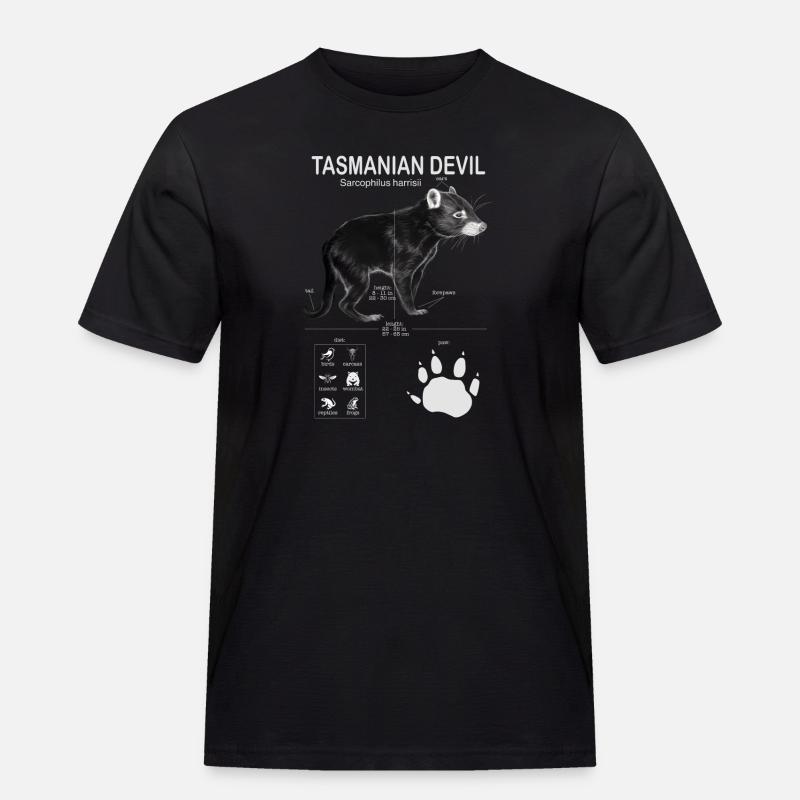 Tasmanian Devil - Männer Workwear T-Shirt - Schwarz