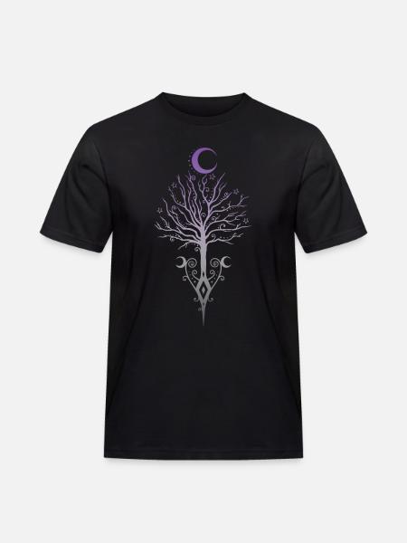 Occult Moon Tree Dark Autumn - Men's Workwear T-Shirt - black