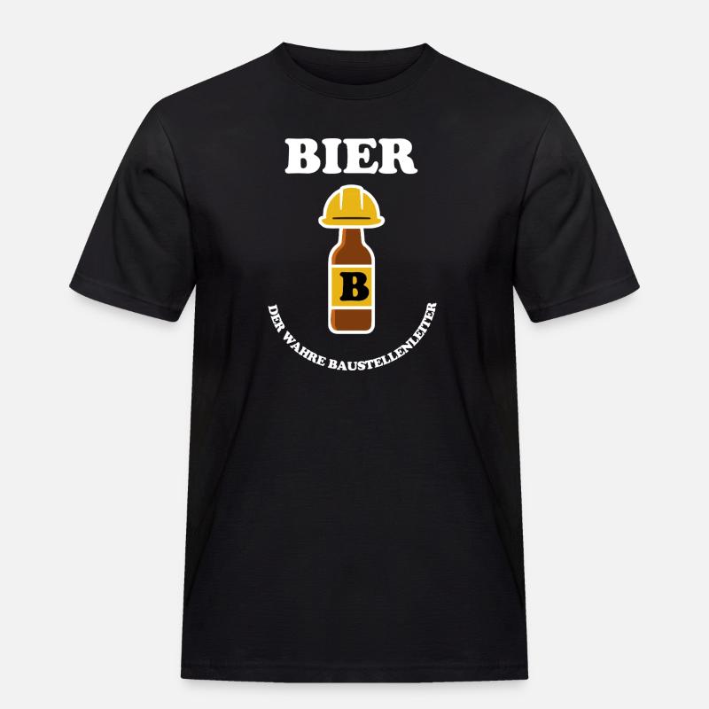 BIER - Männer Workwear T-Shirt - Schwarz