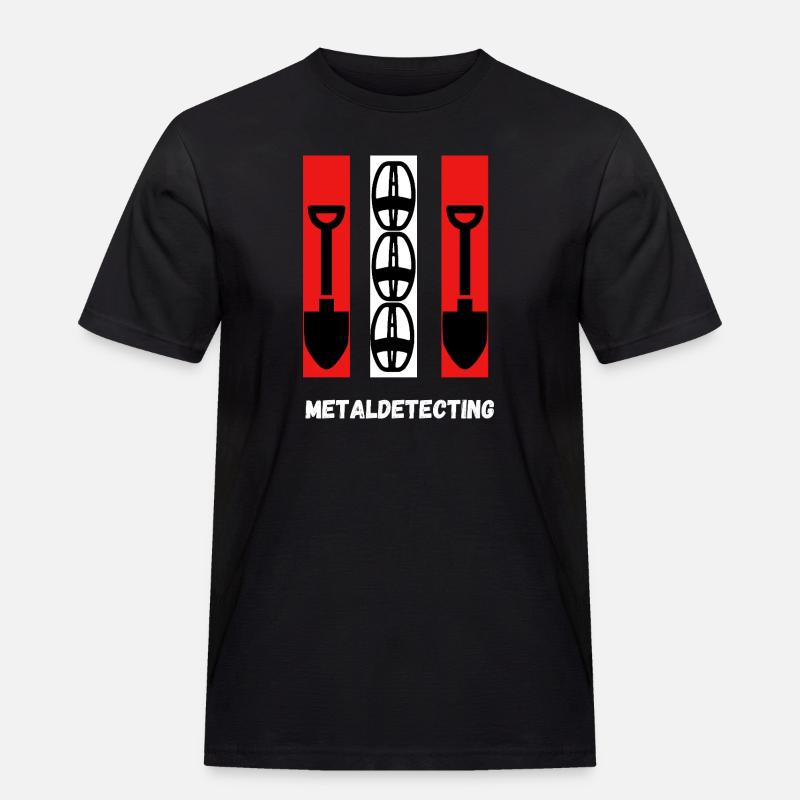 Metaldetecting - Männer Workwear T-Shirt - Schwarz