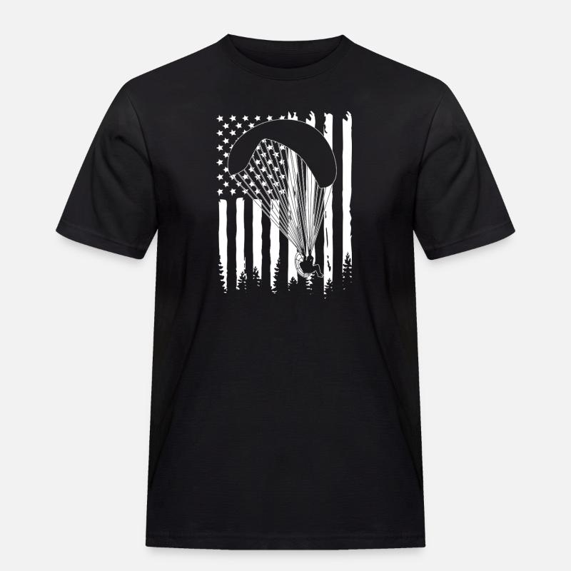 Paragliding Skydive - Männer Workwear T-Shirt - Schwarz