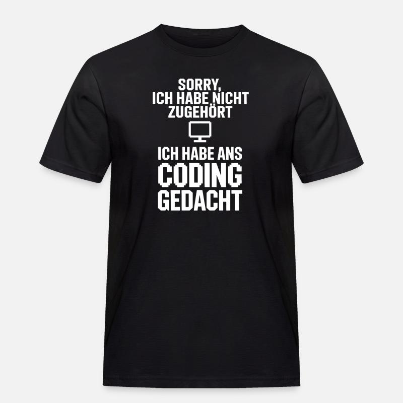 Sorry Coding Head - Men's Workwear T-Shirt - black