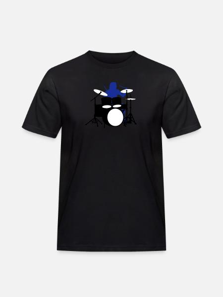 drummer_3c - Men's Workwear T-Shirt - black