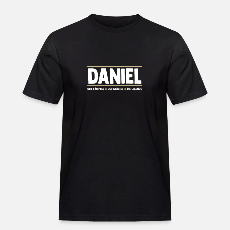 Daniel - Männer Workwear T-Shirt - Schwarz