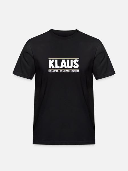 Klaus - Männer Workwear T-Shirt - Schwarz