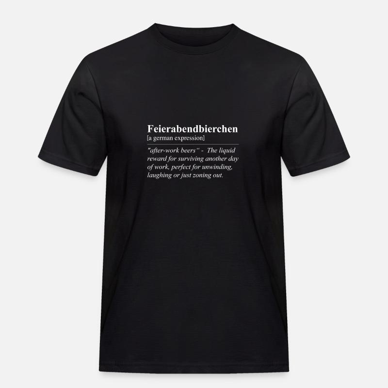 Feierabendbierchen Funny German idiom - Men's Workwear T-Shirt - black