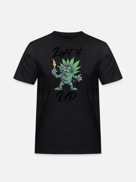 Light it up - Männer Workwear T-Shirt - Schwarz