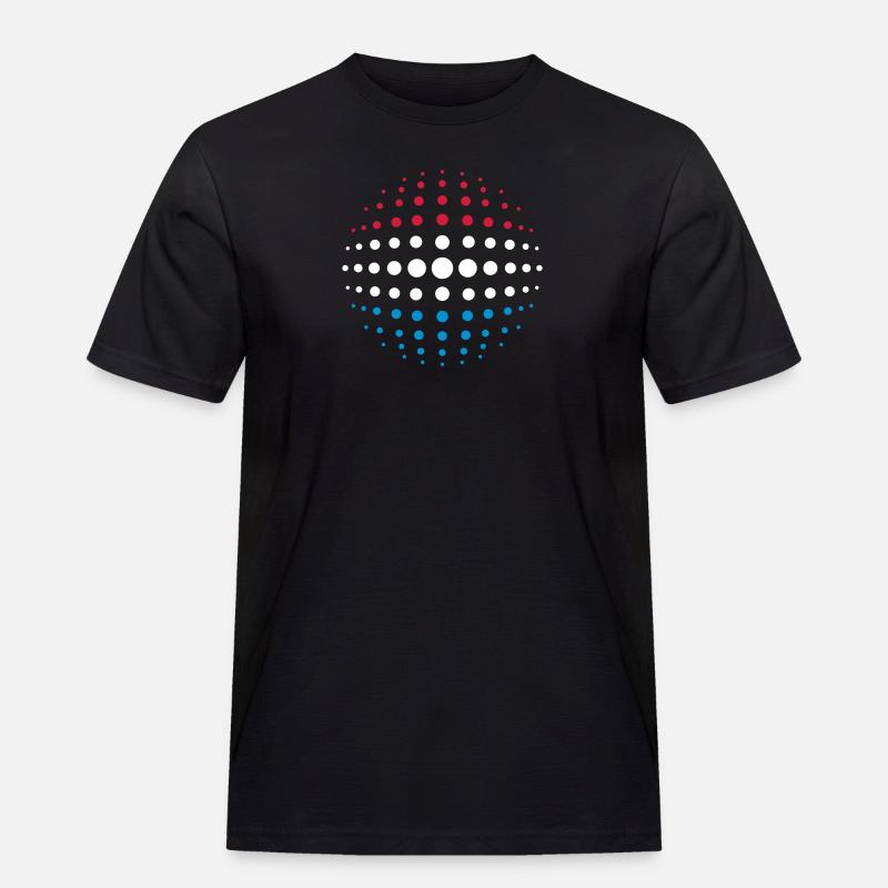 geo_dotsphere_luxembourg_3c01 - Männer Workwear T-Shirt - Schwarz