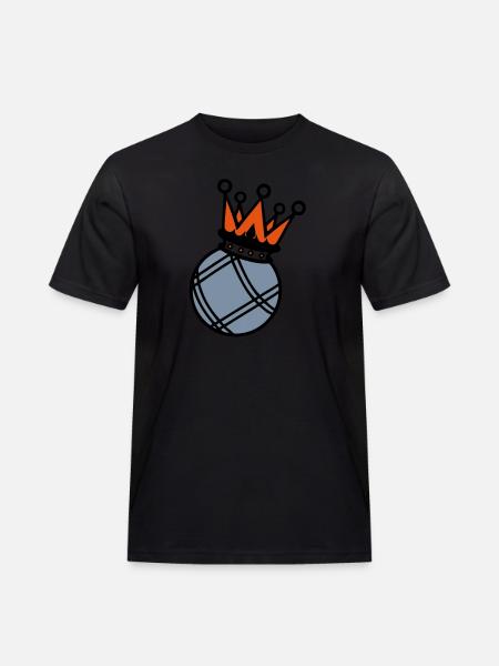crown king crown petanque boule1 - Men's Workwear T-Shirt - black