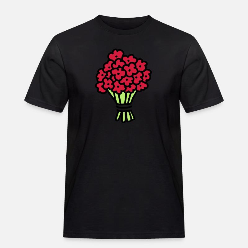 Blumenstrauß 3 - Männer Workwear T-Shirt - Schwarz