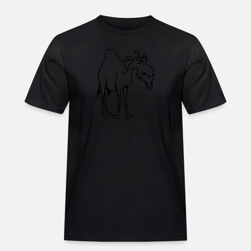 Kamel - Männer Workwear T-Shirt - Schwarz