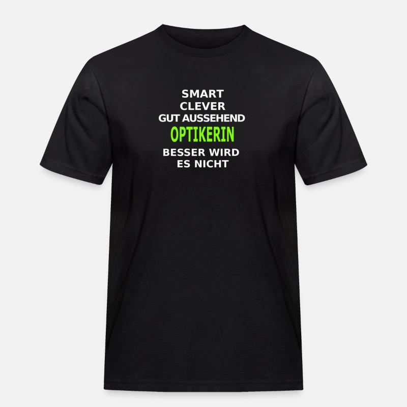 optikerin - Männer Workwear T-Shirt - Schwarz