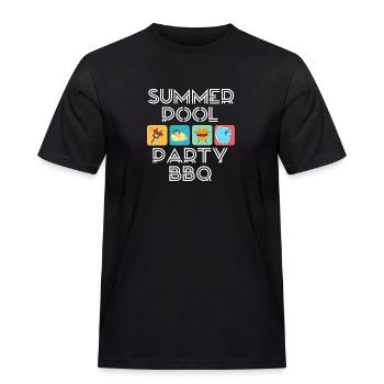 Sommer - Männer Workwear T-Shirt - Schwarz - Vorne - AI Model Male 178 light (178cm)