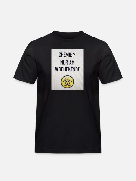 Chemie am Wochenende - Männer Workwear T-Shirt - Schwarz