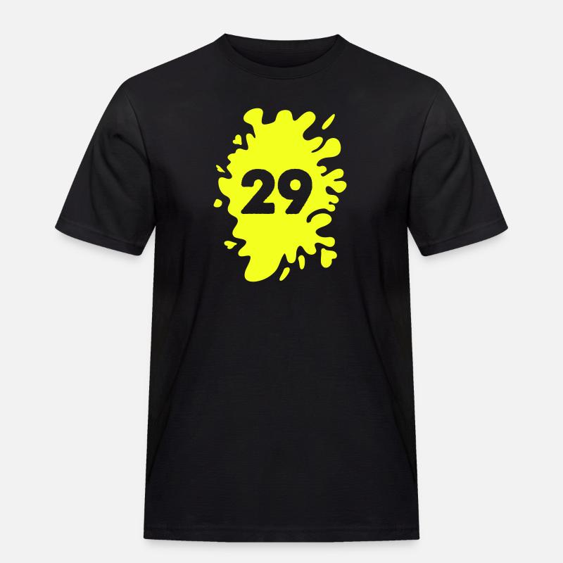 Klecks 29 - Männer Workwear T-Shirt - Schwarz