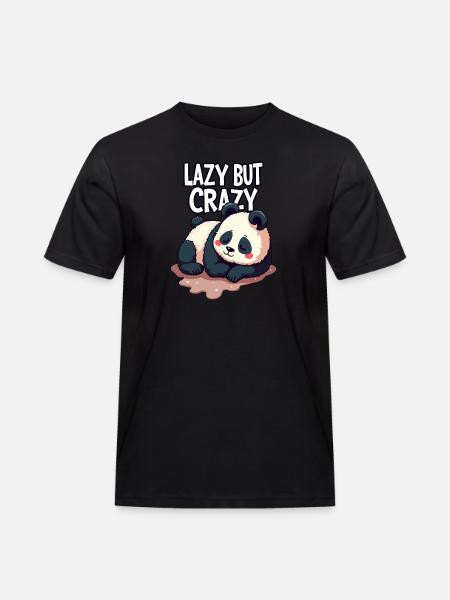 Lazy But Crazy - Men's Workwear T-Shirt - black